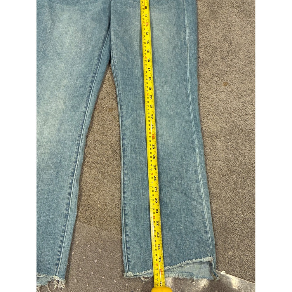 Vervet Blue High Rise Flare Jeans Light Wash Raw Hem T5988 Size 29 - Picture 2 of 7